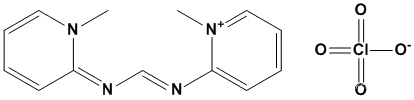 Molecular Structure of 3145-04-8 (Pyridinium,1-methyl-2-[[[(1-methyl-2(1H)-pyridinylidene)amino]methylene]amino]-,perchlorate)